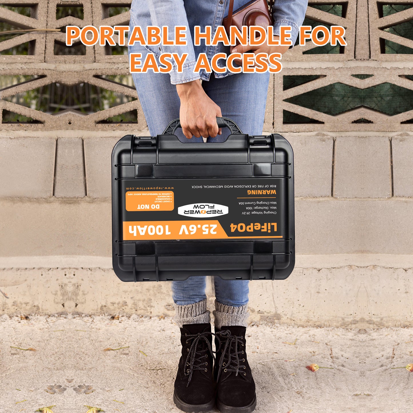 Repower Flow 24V 100Ah Bluetooth Lithium Battery