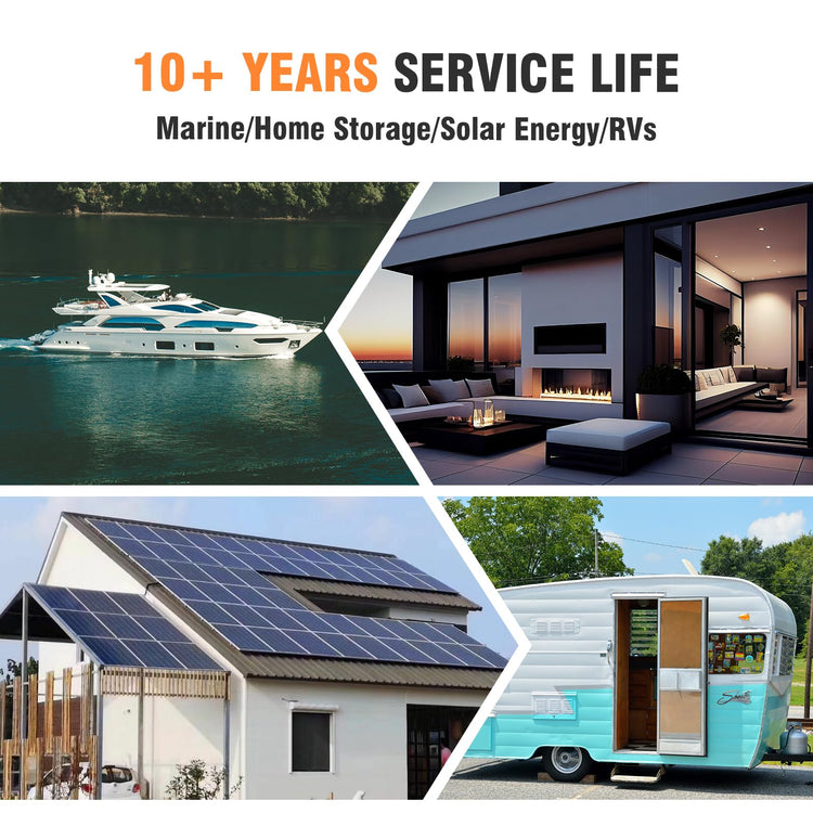 Repower Flow 24V (25.6V) 320Ah LiFePO4 Lithium Battery, 8192Wh Deep Cycle, 200A BMS, Bluetooth, Self-Heating, for RV, Solar, Marine, Off-Grid, Home Backup