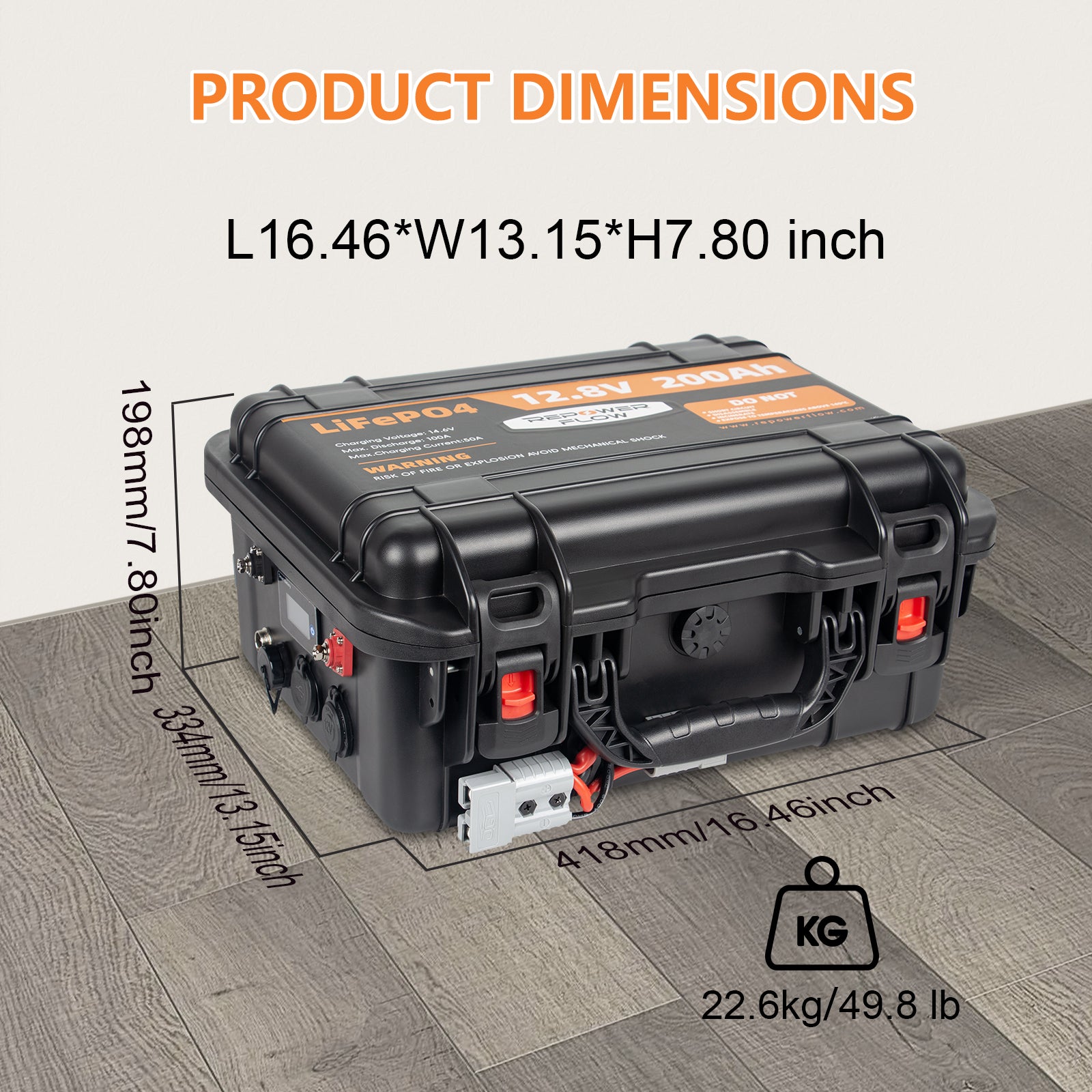 Repower Flow 12V 200Ah Bluetooth Lithium Battery