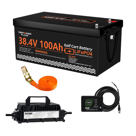 Repower Flow 36V 100Ah LiFePO4 Golf Cart Battery